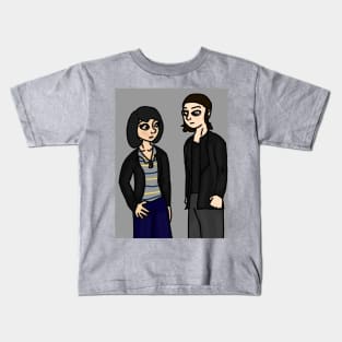 Genderbent Mike and El (background) Kids T-Shirt